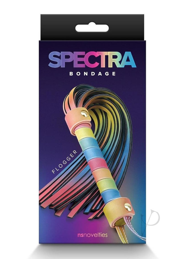 Spectra Bondage Flogger - Rainbow