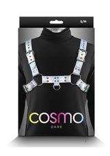 Cosmo Harness Dare Chest Harness - Small/Medium - Rainbow