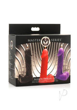 Master Series Passion Peckers Candle Set Black, Purple, Red