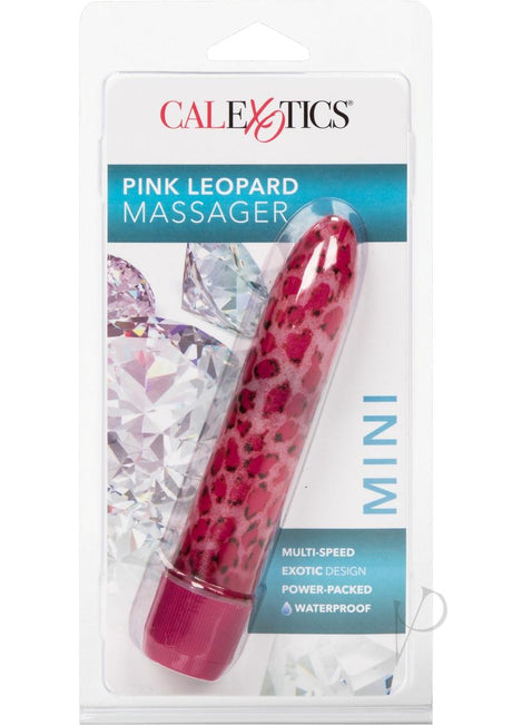 Leopard Waterproof Mini Massager 4.5in - Pink