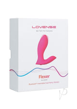 Lovense Flexer Rechargeable Silicone App-Controlled Panty Vibe - Pink