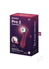 Satisfyer Pro 2 Generation 3 with Connect App Rechargeable Silicone Clitoral Stimulator - Red