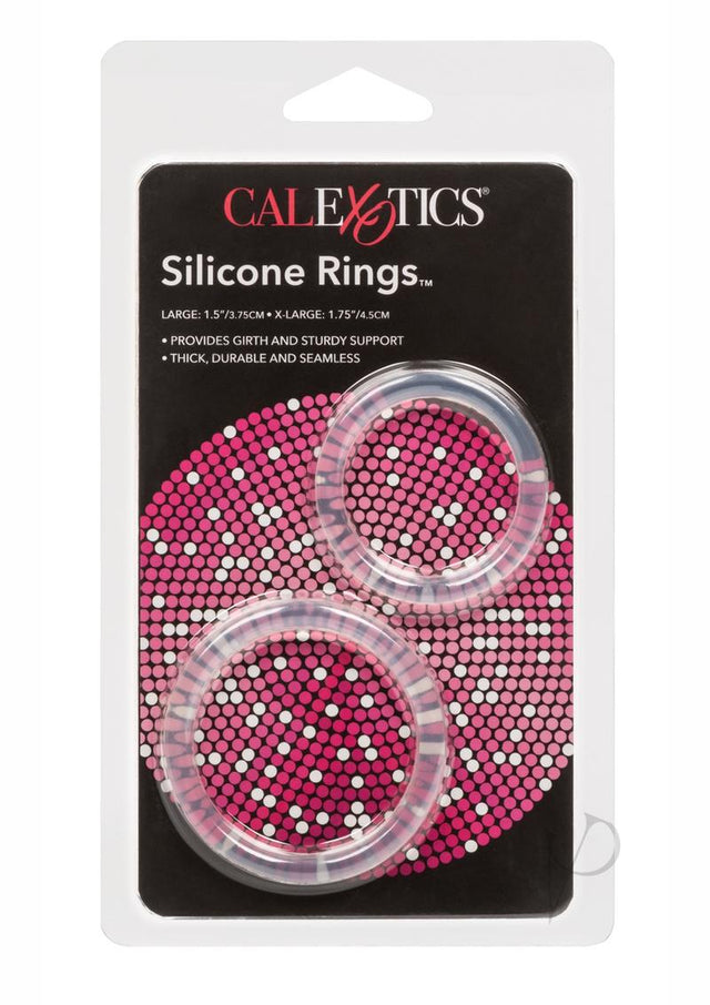 Silicone Rings Cock Rings - Clear - 2 Per Set