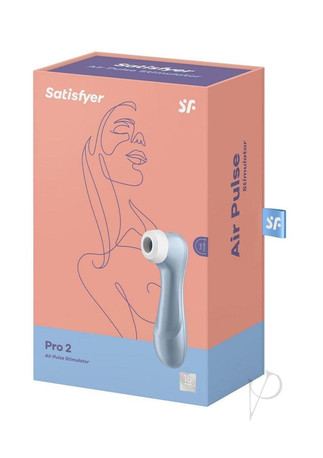 Satisfyer Pro 2 Generation 2 Rechargeable Silicone Clitoral Stimulator 6.5in - Blue