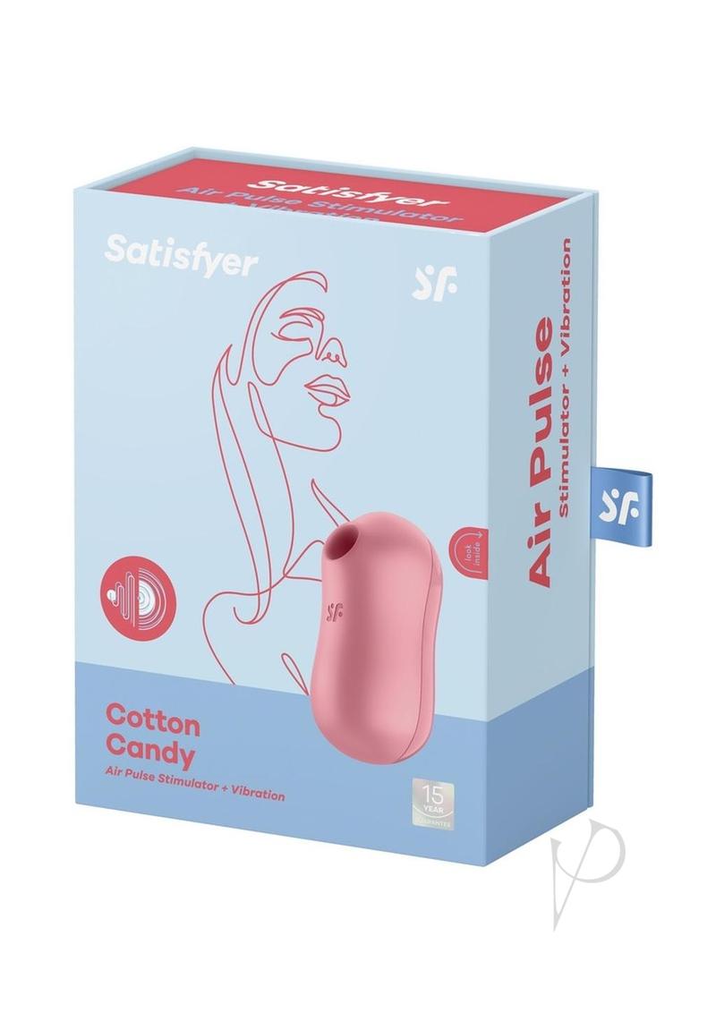 Satisfyer Cotton Candy Rechargeable Silicone Clitoral Stimulator - Light Red