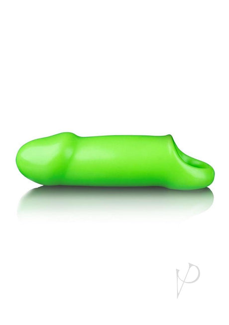 Ouch! Smooth Thick Stretchy Penis Sleeve Glow in the Dark - Green