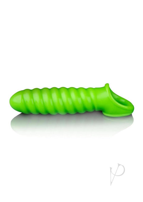 Ouch! Swirl Strechy Penis Sleeve Glow in the Dark - Green