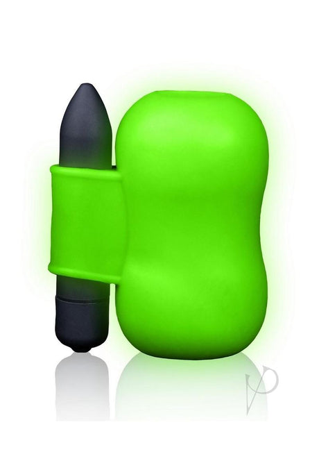 Ouch Vibrating Masturbator Glow in the Dark - Green