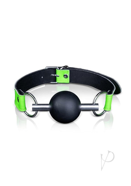 Ouch! Solid Ball Gag Glow in the Dark - Green