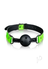 Ouch! Breathable Ball Gag Glow in the Dark - Green