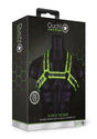 Ouch! Buckle Bulldog Harness Glow in the Dark - Small/Medium - Green