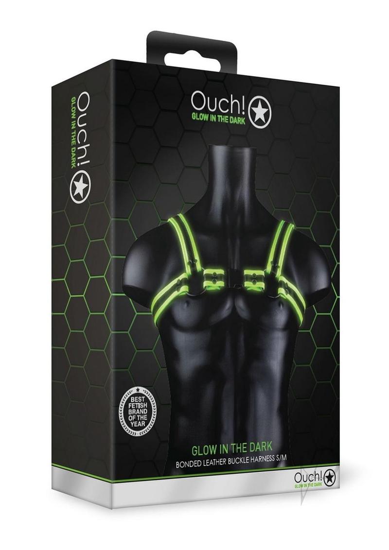 Ouch! Buckle Harness Glow in the Dark - Small/Medium - Green