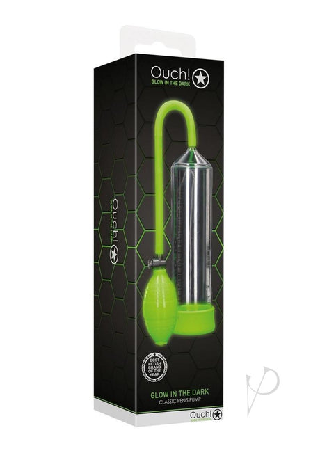 Ouch! Classic Penis Pump Glow in the Dark - Green