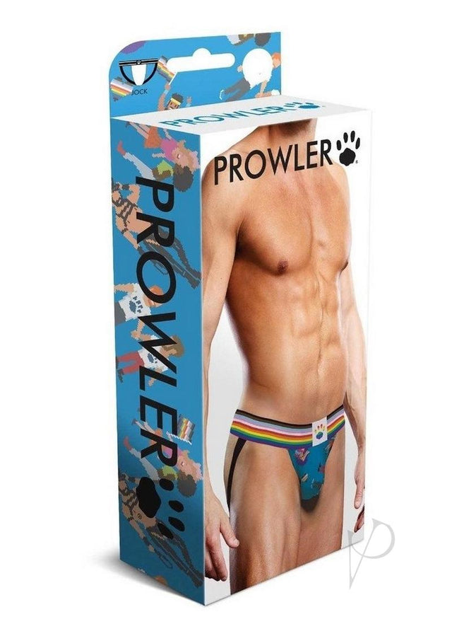 Prowler Pixel Art Gay Pride Collection Jock - Large - Blue/Multicolor