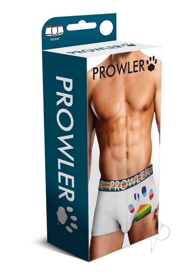 Prowler White Oversized Paw Trunk - Small - White/Rainbow