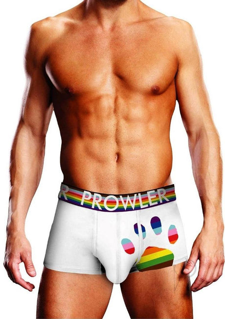 Prowler White Oversized Paw Trunk - Small - White/Rainbow