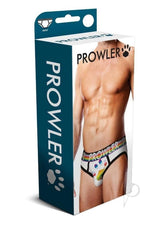 Prowler White Oversized Paw Brief - Medium - White/Rainbow