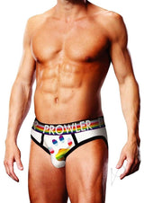 Prowler White Oversized Paw Brief - XLarge - White/Rainbow