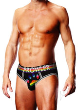 Prowler Black Oversized Paw Open Brief - XL - Black/Rainbow