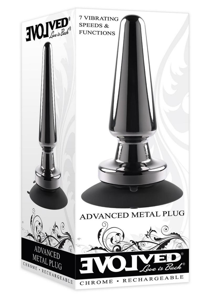 Advanced Metal Plug Rechargeable Vibrating Anal Plug - Black