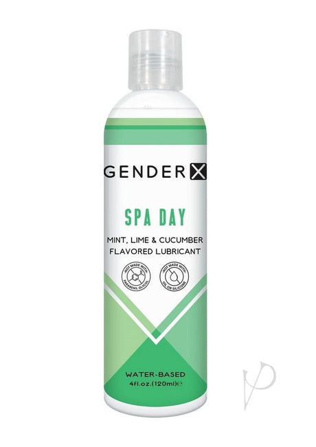 Gender x Spa Day Water Based Flavored Lubricant 4oz - Mint