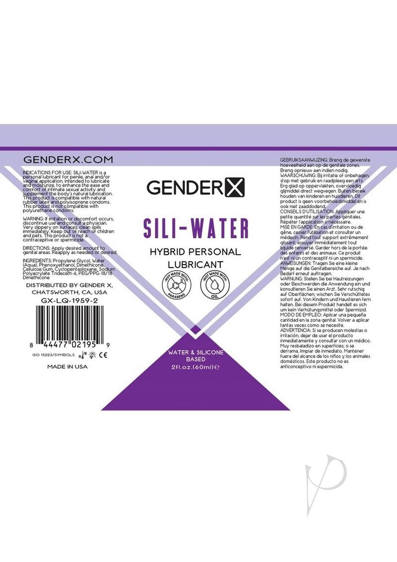 Gender X Sili-Water Hybrid Lubricant 2oz