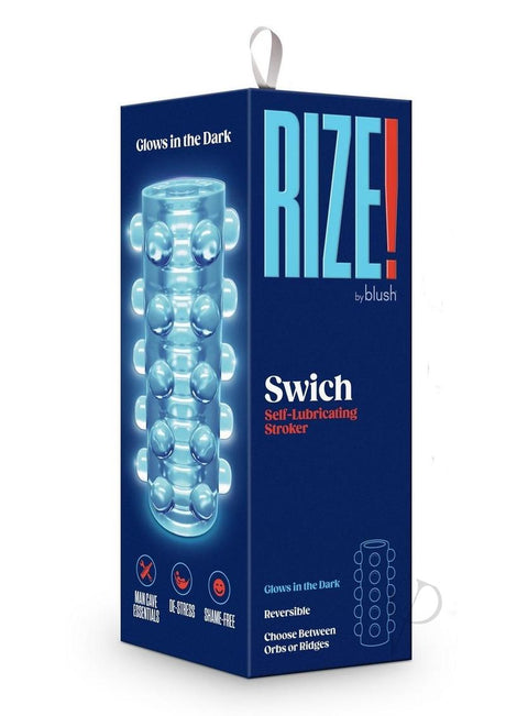 Rize Swich Self Lubricating Stroker Dual End Masturbator - Clear