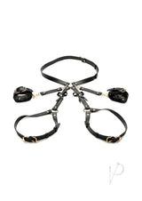 Strict Bondage Harness with Bows - Medium/Large - Black