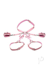 Strict Bondage Harness with Bows - XLarge/XXLarge - Pink