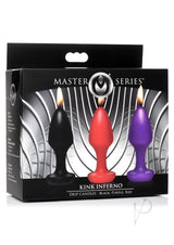 Master Series Kink Inferno Drip Candles Black/Purple/Red