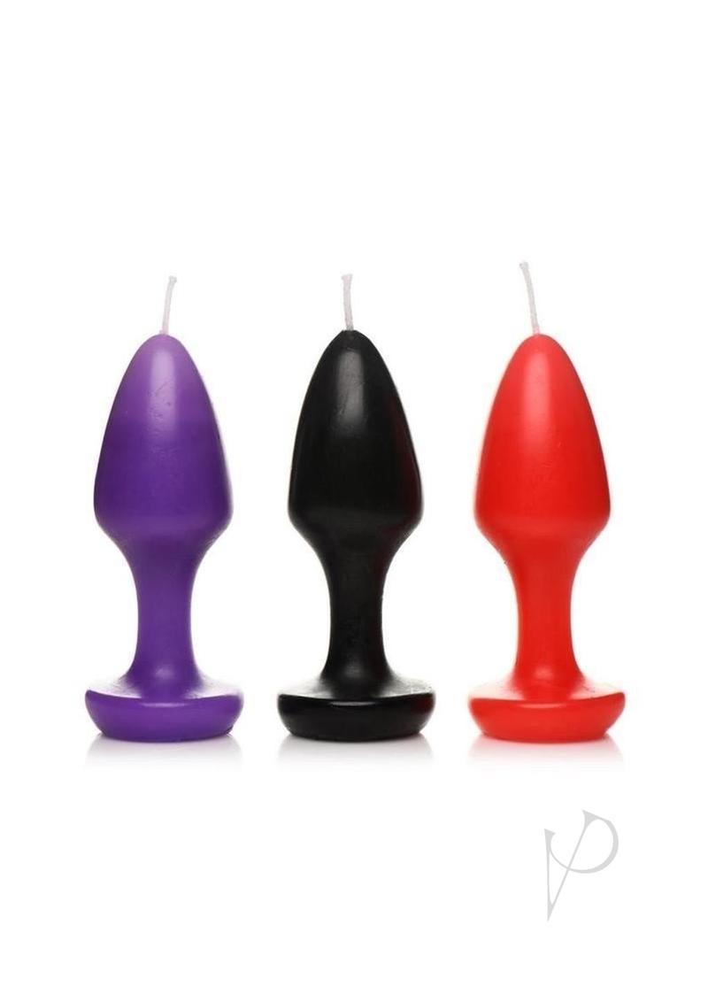 Master Series Kink Inferno Drip Candles Black/Purple/Red