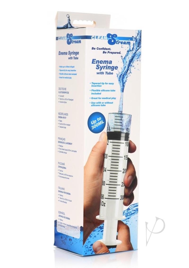 CleanStream Enema Syringe with Tube 300ml - Clear