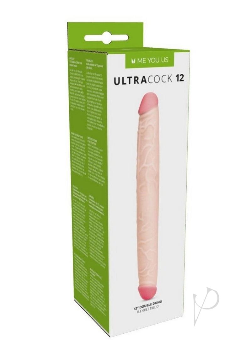 ME YOU US Ultracock 12 Double Dong Flexible Dildo 12in - Vanilla