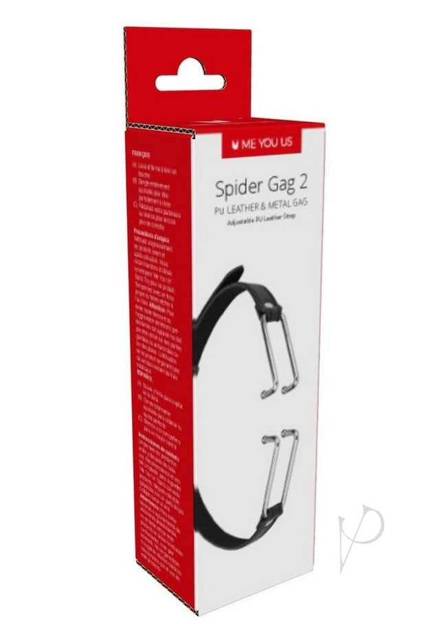 ME YOU US Spider Gag 2 PU Leather and Metal Adjustable Strap Gag - Black