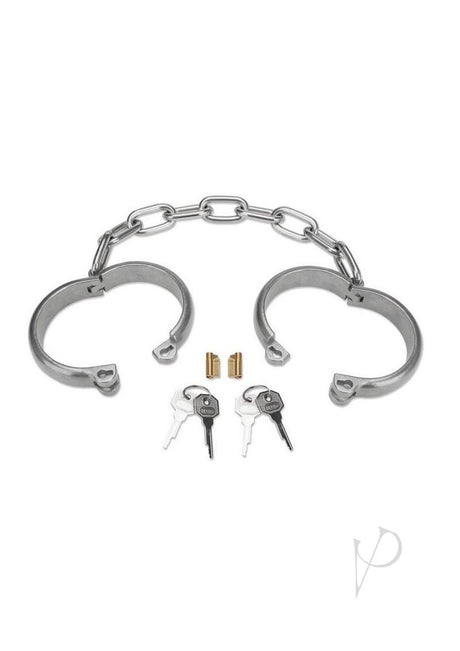 Prowler RED Heavy Duty Metal Handcuffs - Stainless Steel