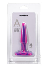 A-Play Groovy Silicone Anal Plug 4in - Fuschia/Magenta