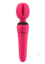 PalmPower Groove Mini Wand Rechargeable Silicone Massage Wand - Fuchsia