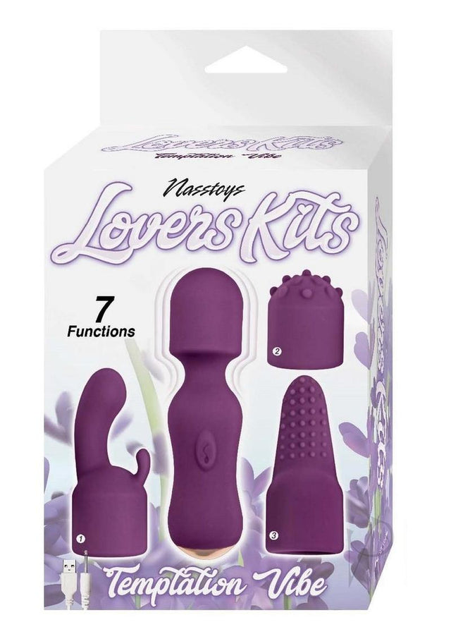 Lovers Kits Temptation Rechargeable Silicone Vibrator - Eggplant