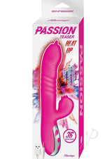 Passion Teaser Heat Up Rechargeable Silicone Rabbit Vibrator - Pink