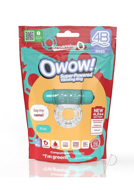 Screaming O 4B O Wow Vibrating Ring - Kiwi