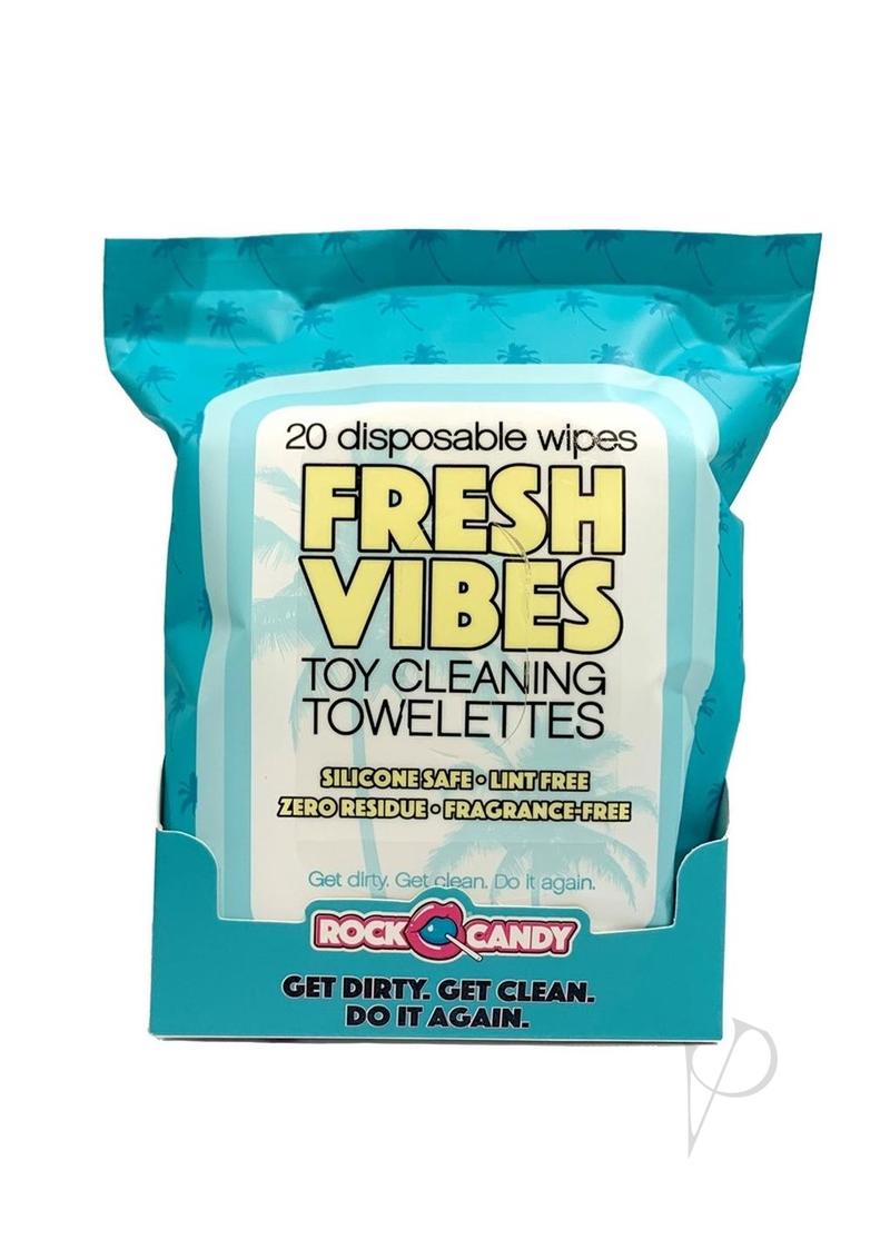 Rock Candy Fresh Vibes Toy Cleaning Wipes Travel Pack (20 Count)