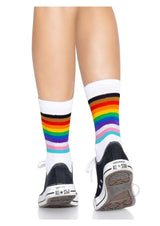 Leg Avenue Pride Crew Socks - OS - Rainbow