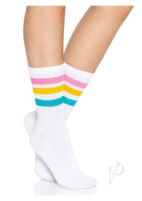 Leg Avenue Pride Crew Socks Pansexual - OS - Multi-Color