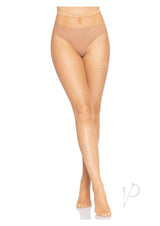 Leg Avenue Fishnet Crystalized Tights with Multi-Sized Irridescent Rhinestones - O/S - Caramel