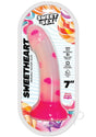 Sweet Sex Sweetheart Silicone Dildo 7in - Pink/White