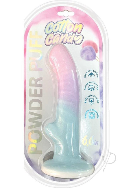 Cotton Candy Powder Puff Mini Dildo - Multi-Color