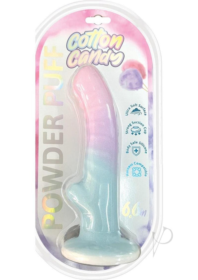 Cotton Candy Powder Puff Mini Dildo - Multi-Color