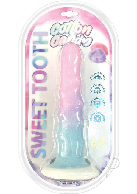 Cotton Candy Sweet Tooth Mini Dildo - Multi-Color