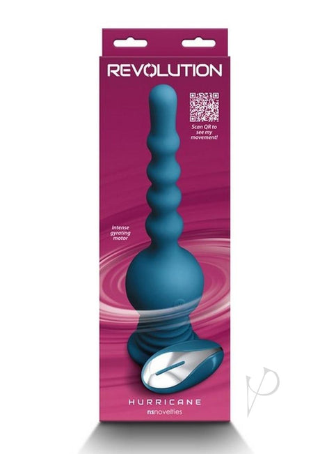 Revolution Hurricane Rechargeable Silicone Vibrator with Remote Control - Teal