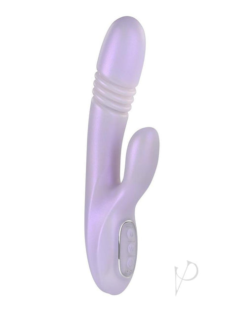 Playboy Bumping Bunny Rechargeable Silicone Rabbit Vibrator - Pink